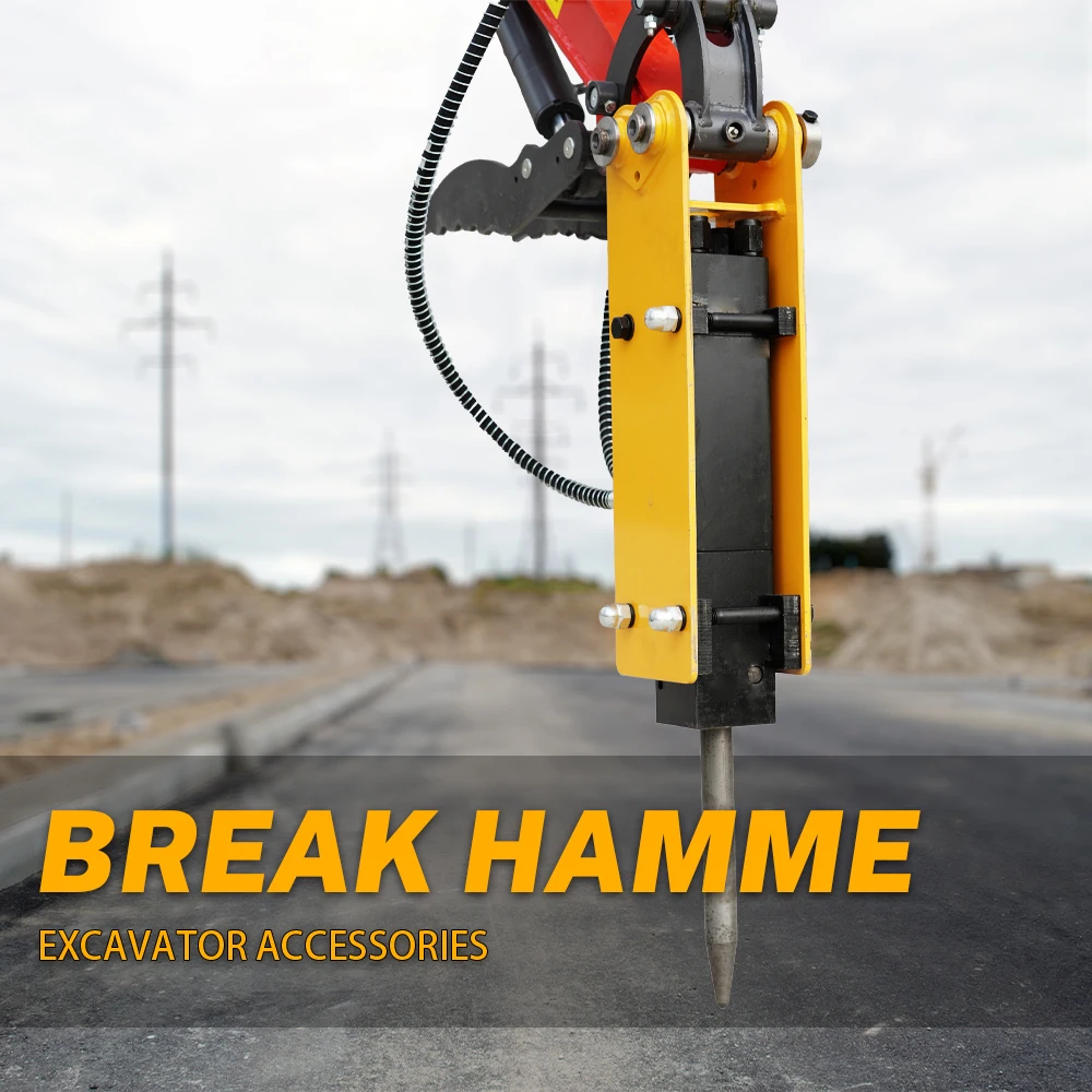 

Free shipping! Excavator parts – hydraulic breaker hammer, equipped with extra pins for effectively breaking hard objects!