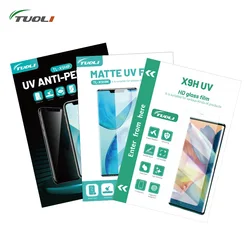 TUOLI X9H UV HD Matte Privacy Anti-peep Tempered Glass Screen Protector Mobile Phone Curved Film for TL168 TL568 Machine Plottor