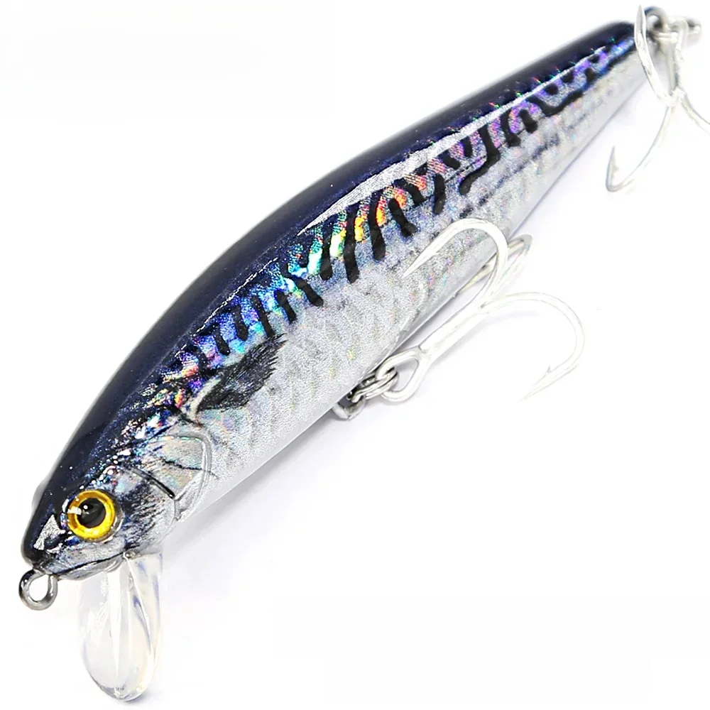 B & U-Leurre méné rigide coulant de type jerkbait, appât Élde type wobJeff idéal pour la pêche à longue distance en mer ou au bar, 80mm