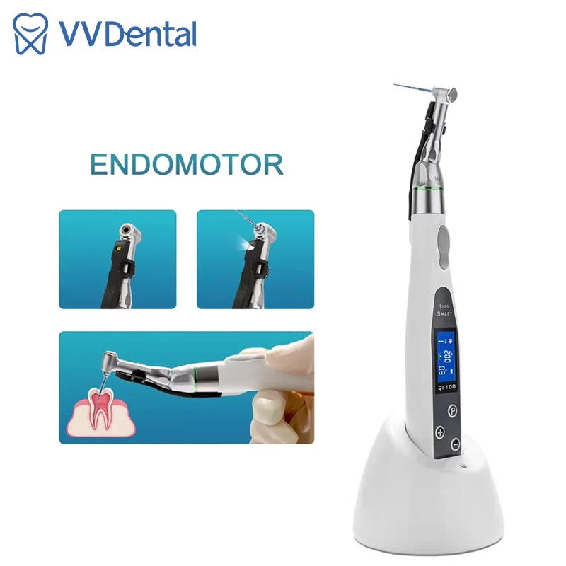 

Dental Tools Wireless Endo Motor Smart with LED Lamp 16:1 Standard Contra Angle Endodontic Instrument