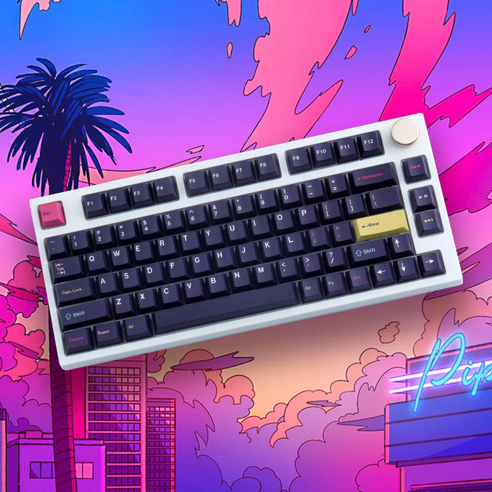 GMK Future Funk Keycaps Cherry Profile PBT DYE-SUB 151 Keys Keycap