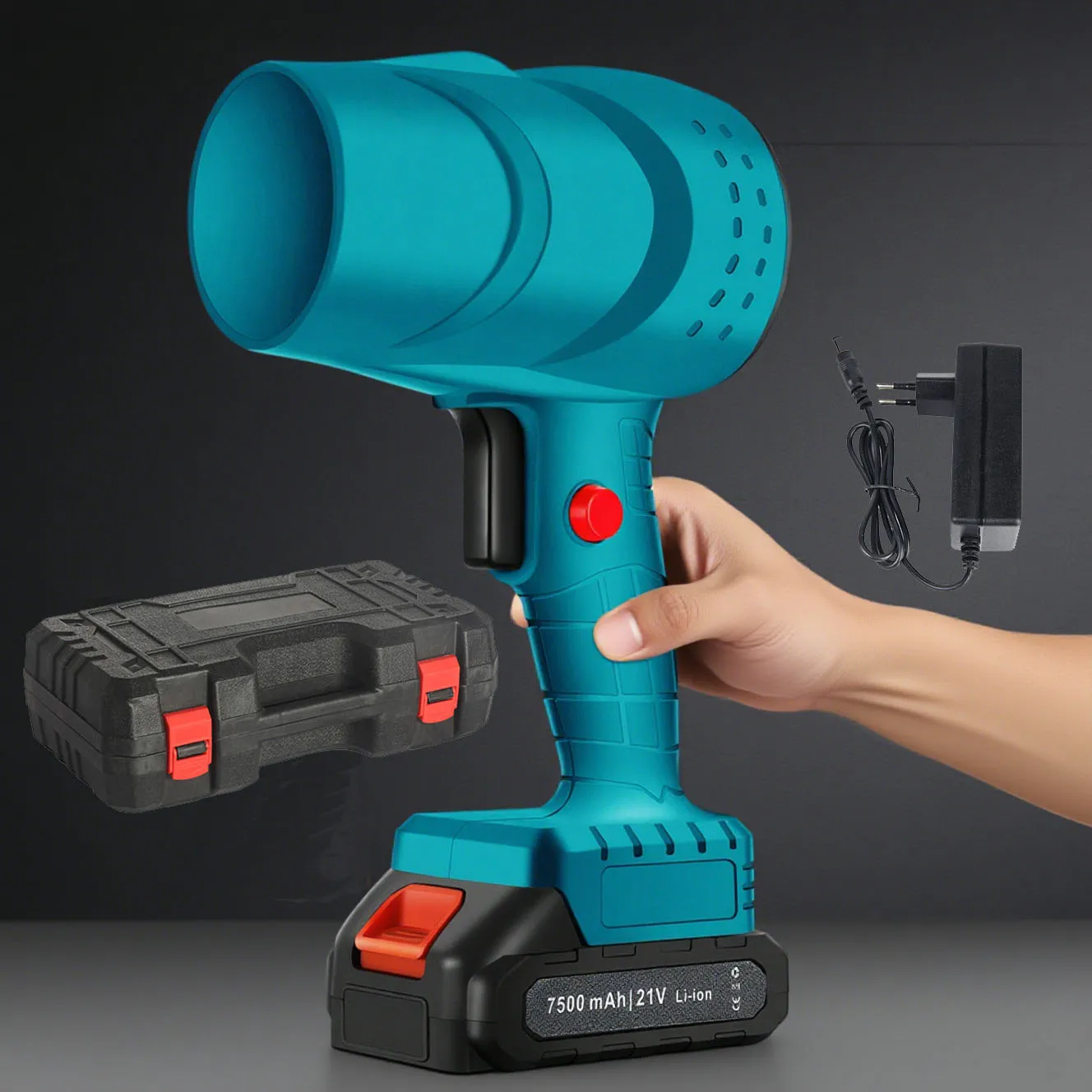 منفاخ توربيني يعمل بالطاقة 36000 دورة في الدقيقة مروحة توربو عنيفة 120 كم/ساعة مجفف شعر عالي السرعة لنفخ أوراق تنظيف السيارة وإزالة الغبار