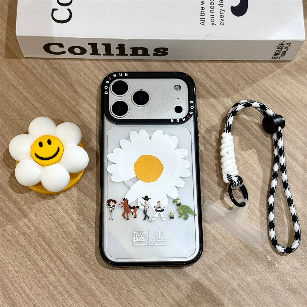 Urocze etui na telefon z motywem kwiatów i zabawek, magnetyczne, do iPhone 18 Pro Max 17 16 15 14 Pro 16 Pro 17 Pro, z podstawką Magsafe i łańcuszkiem. — zdjęcie produktu 2