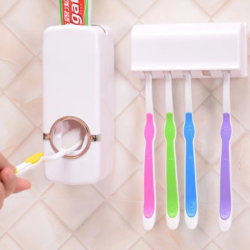 Toothpaste Toothpaste Cream Dispenser with Brush Holder