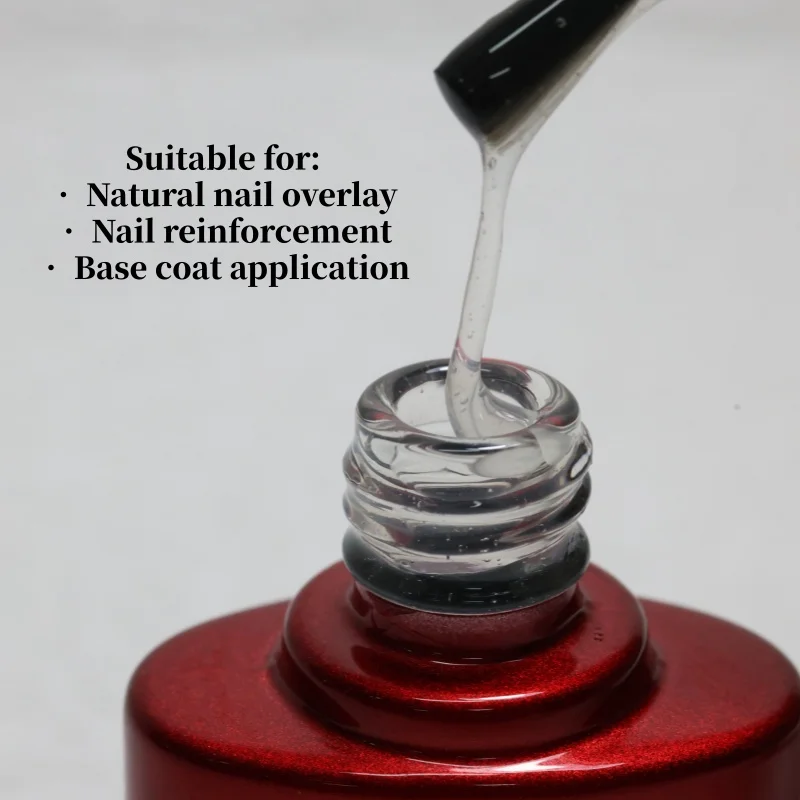 MSHARE 10ml/30ml Clear Fiber Base Gel Nail Reinforcement Flexible Rubber Builder Base Soak Off UV LED Gel Polish