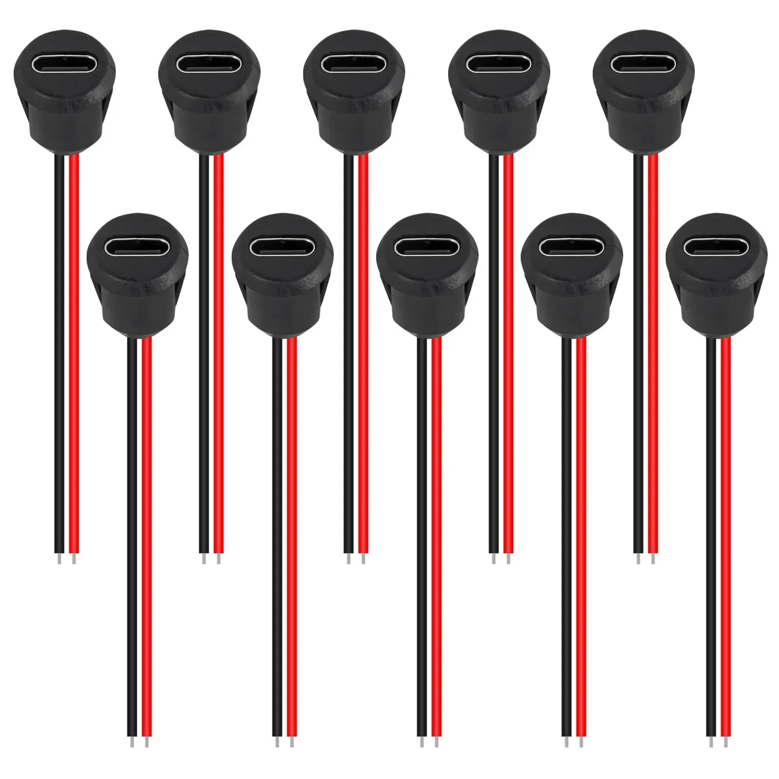 5 sztuk żeńskie złącze USB typu C 2Pin wodoodporne z gniazdem żeńskim gniazdo szybkiego ładowania Port ładowania wtyczka ładowarki USB-C — 2