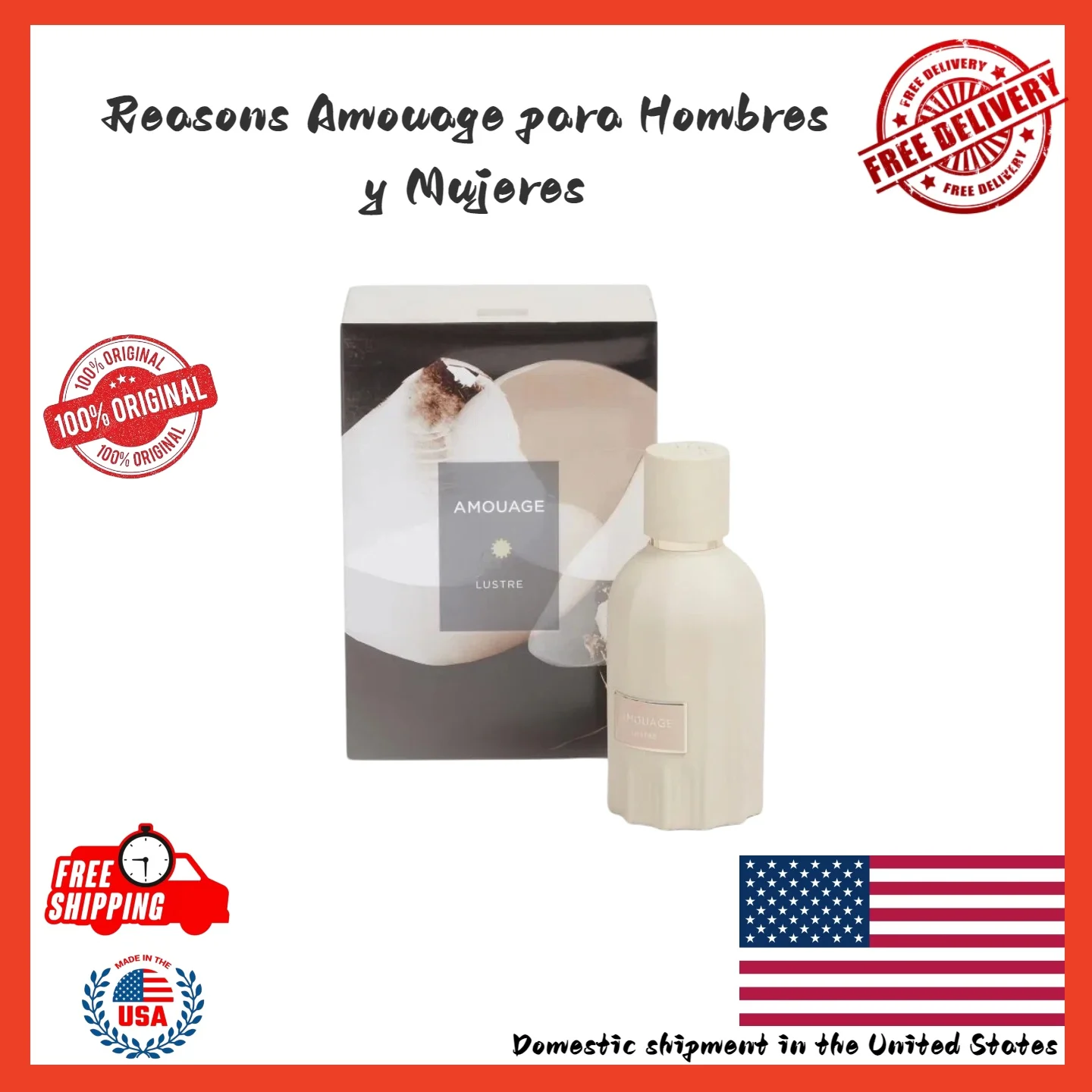 

Amouage Lustre Essence de Parfum 100ml New Sealed Original Long-lasting Arabian luxury fragrance, suitable for everyday use.