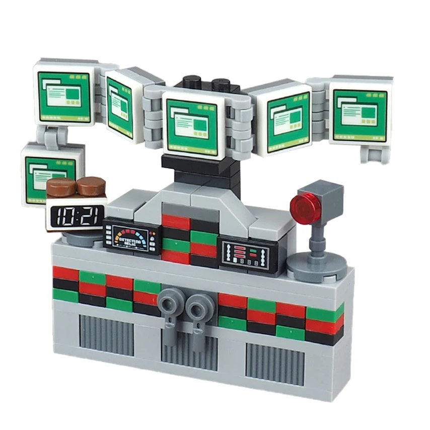 MOC Computer Research Platform Model Building Blocks Date Storage Control Center Console  Compatible Bricks Toys Boys Gift