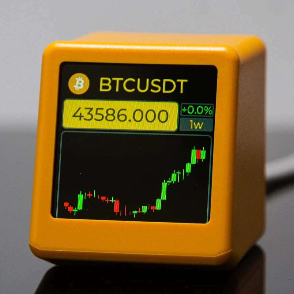 GeekMagic PRO Bitcoin, crypto-monnaies, actions, contrats à terme, taux de change, suivi des prix, affichage de l'heure et de la météo  15