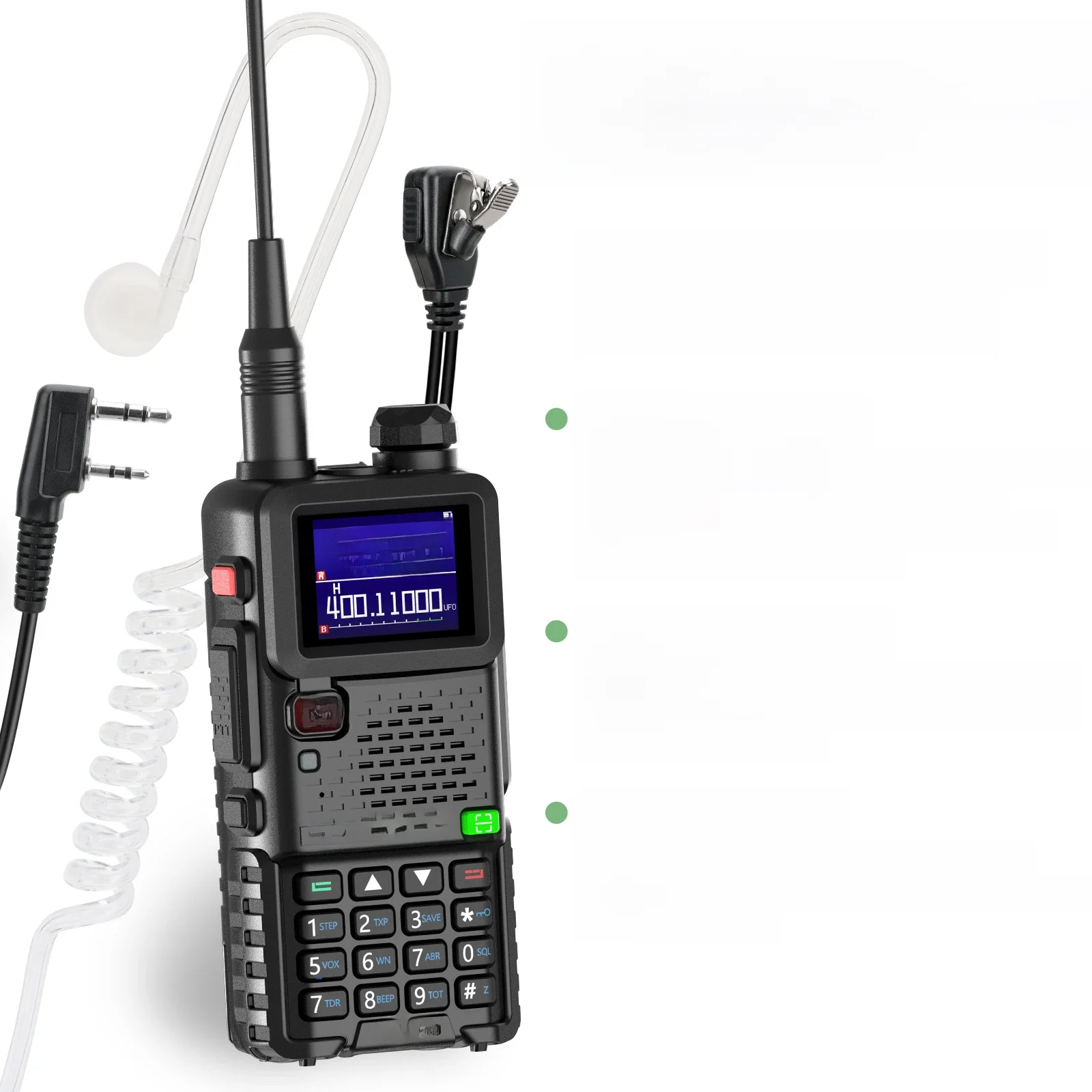 Walkie Talkie Mic 2-pinowe słuchawki z akustyczną rurką powietrzną Słuchawki z mikrofonem PTT do radia UV-18Pro Kenwood UV-13 DM-1701 UV-5R — zdjęcie 2