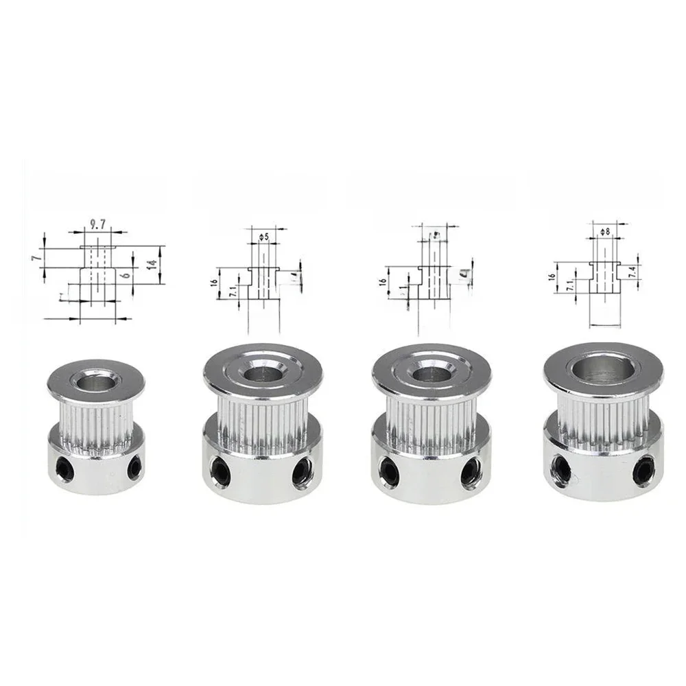 1 SZTUK części do drukarek 3D 20 zębów GT2 Koło pasowe rozrządu Otwór 5 mm 6,35 mm 8 mm dla szerokości 6 mm GT2 pasek synchroniczny 2GT Pasek 20 zębów koło pasowe — zdjęcie 2