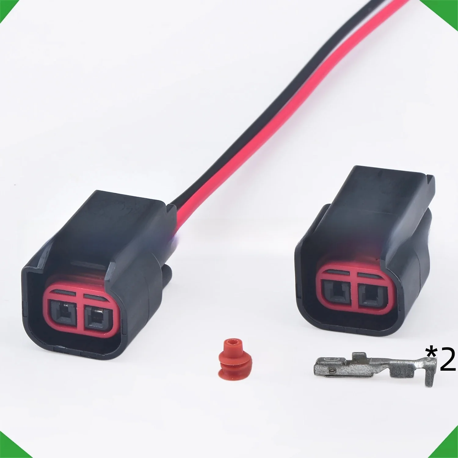 Prise d'injecteur de carburant à 2 broches, connecteur étanche automobile, bobine d'allumage en queue de cochon, pack haute tension pour Ford Focus Mondeo