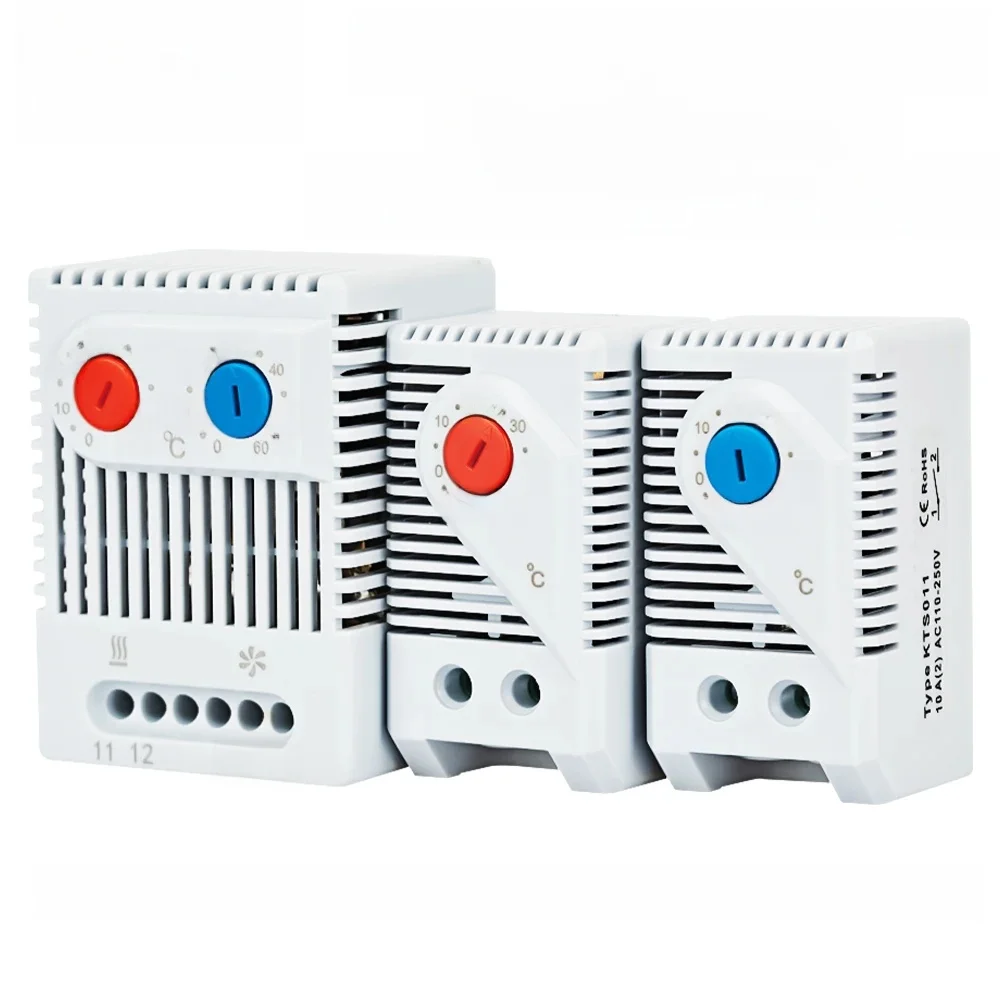 DIN Rail Cabinet Temperature Controller Industrial Thermostat KTO011 KTS011 0 to 60 Degree Centigrade Mechanical Thermoregulator