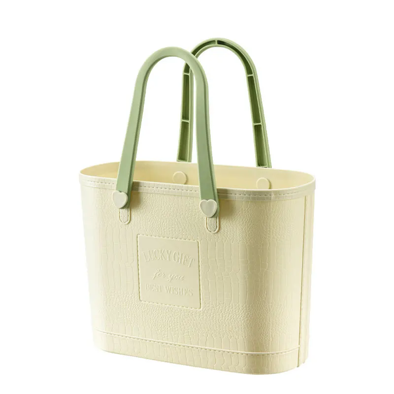 

Foldable Soft Handle Basket, Portable Storage Basket for Home, Beach, and Shopping Korean celebrity bath bag