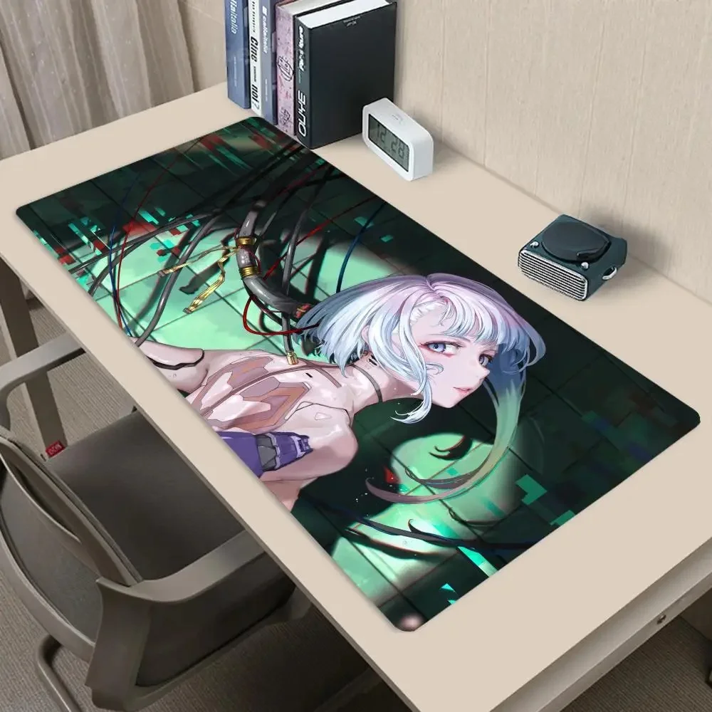 C_cyberpunk Anime E_edgerunners tapis de souris en caoutchouc tapis de souris ordinateur portable Gamer tapis PC accessoires de jeu tapis de bureau tapis de souris