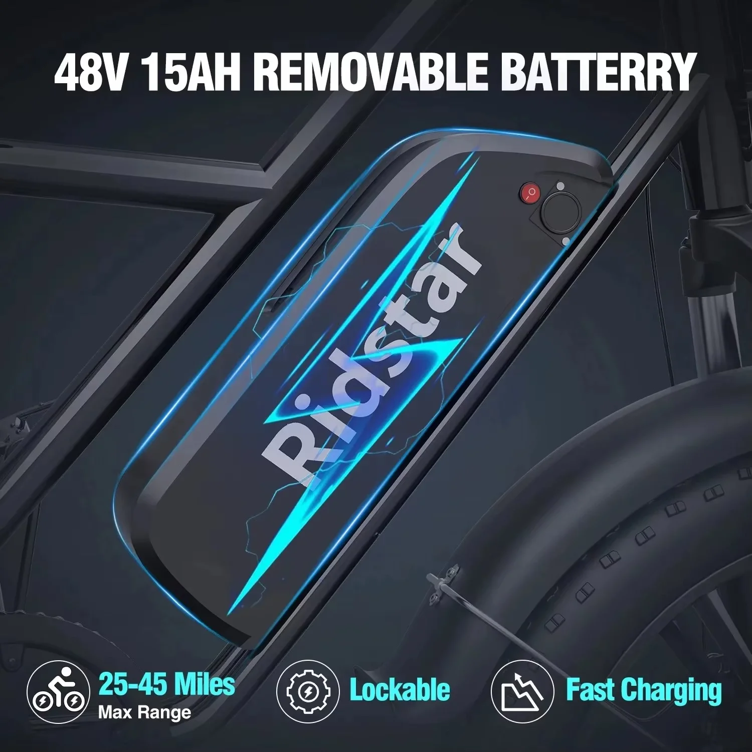 大人用電動自転車,20インチ幅のタイヤ,Ridstar-FM-001 W, 48V,15Ah,後部座席,サイクリング,ロード,都市,ビーチ,山用,1000