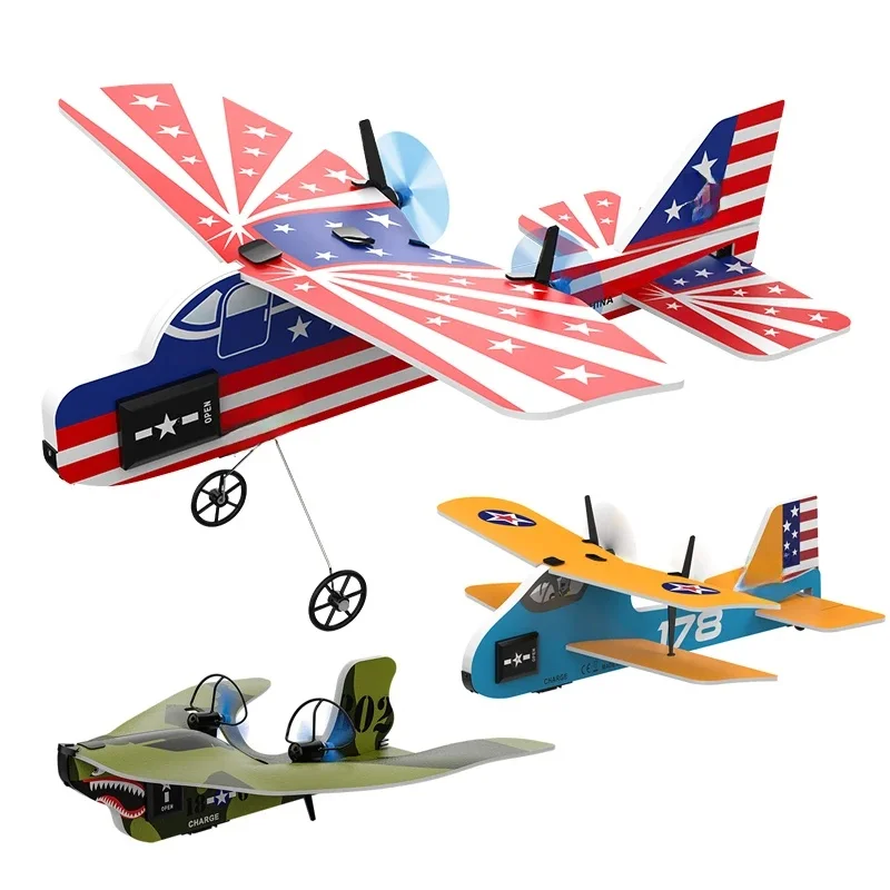 Mini samolot RC 2.4G 2CH stałe skrzydło zdalnie sterowany szybowiec profesjonalny samolot RC Model samolotu zabawki dla dzieci prezenty — 2