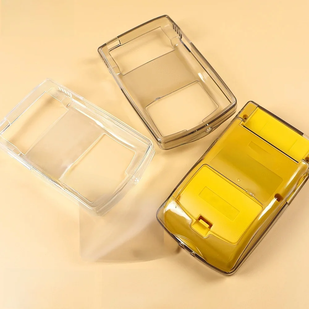 Coque de protection transparente pour contrôleur de jeu GBC Gameboy Color, coque souple transparente en TPU avec Film d'objectif d'écran