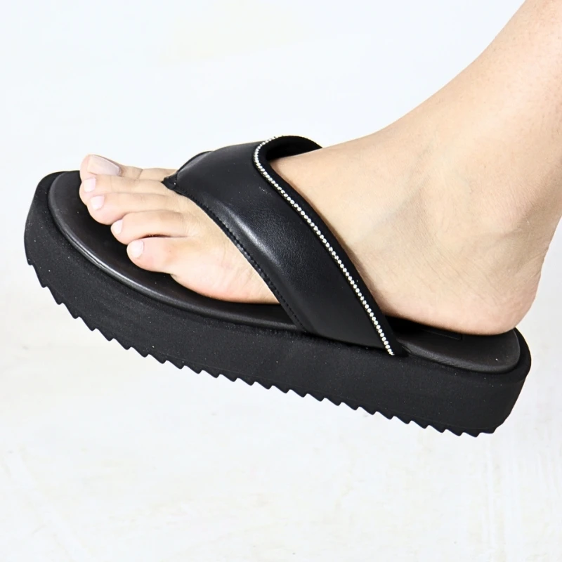 Female Slipper Modern Platform Moleca Original Lightweight Soft Comfortable Non-slip Elegant Rhinestone Stylish Summer