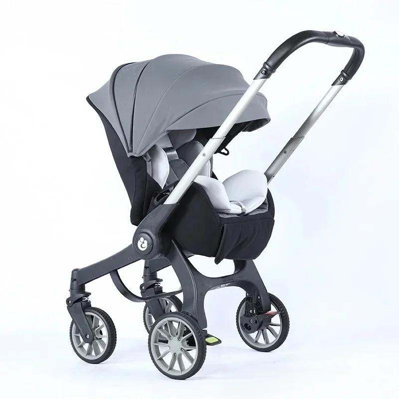 Nouveau 4 en 1 bébé poussette multifonctionnel nouveau-né landau pliable panier type siège léger voyage landau siège d'auto