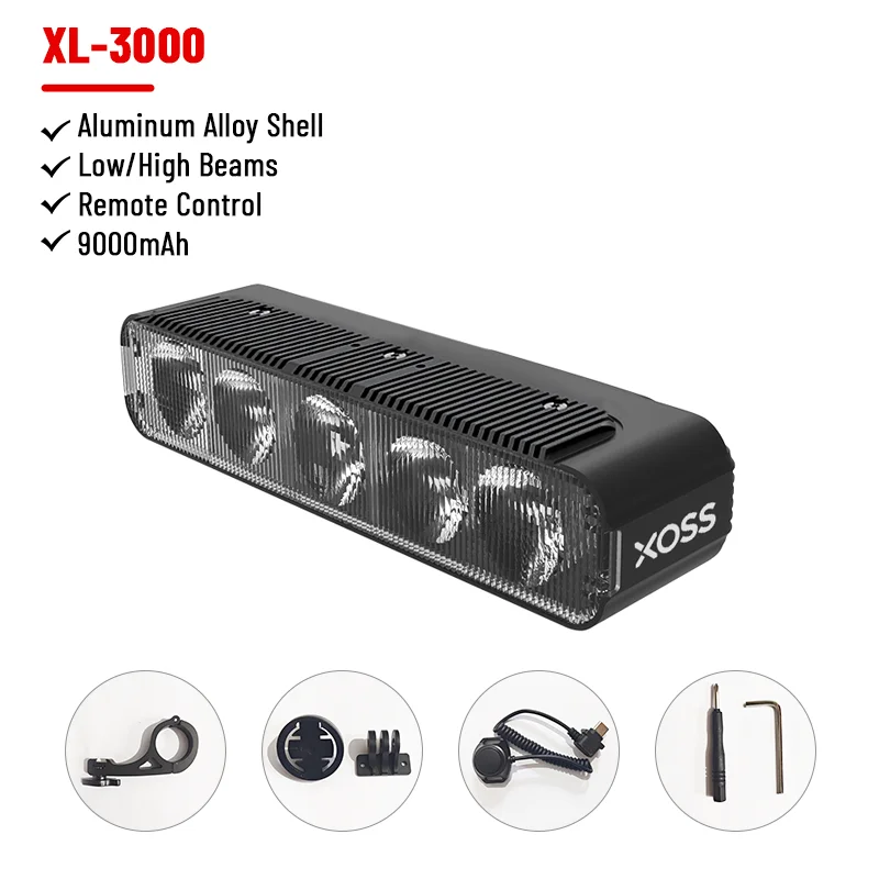 XOSS 200-3000ルーメン バイクライト XL1200 ヘッドライト 防水 充電式