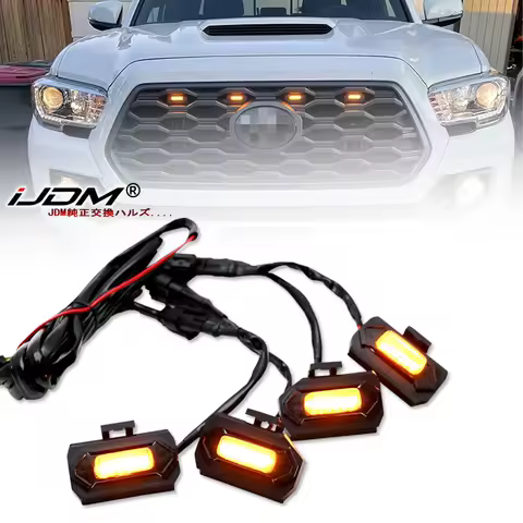 For Toyota Tacoma Off Road &amp; Sport 2020 2021 2022 Led Grill Light Car Front Grid Warning Daylights DRL Daytime Running Lamp 4PCS