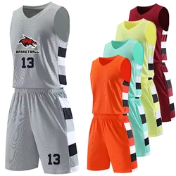 Basketball Jerseys Customize For Men Breathable Quick-dry Fabric Training Uniform Vest And Shorts New Season 23 24