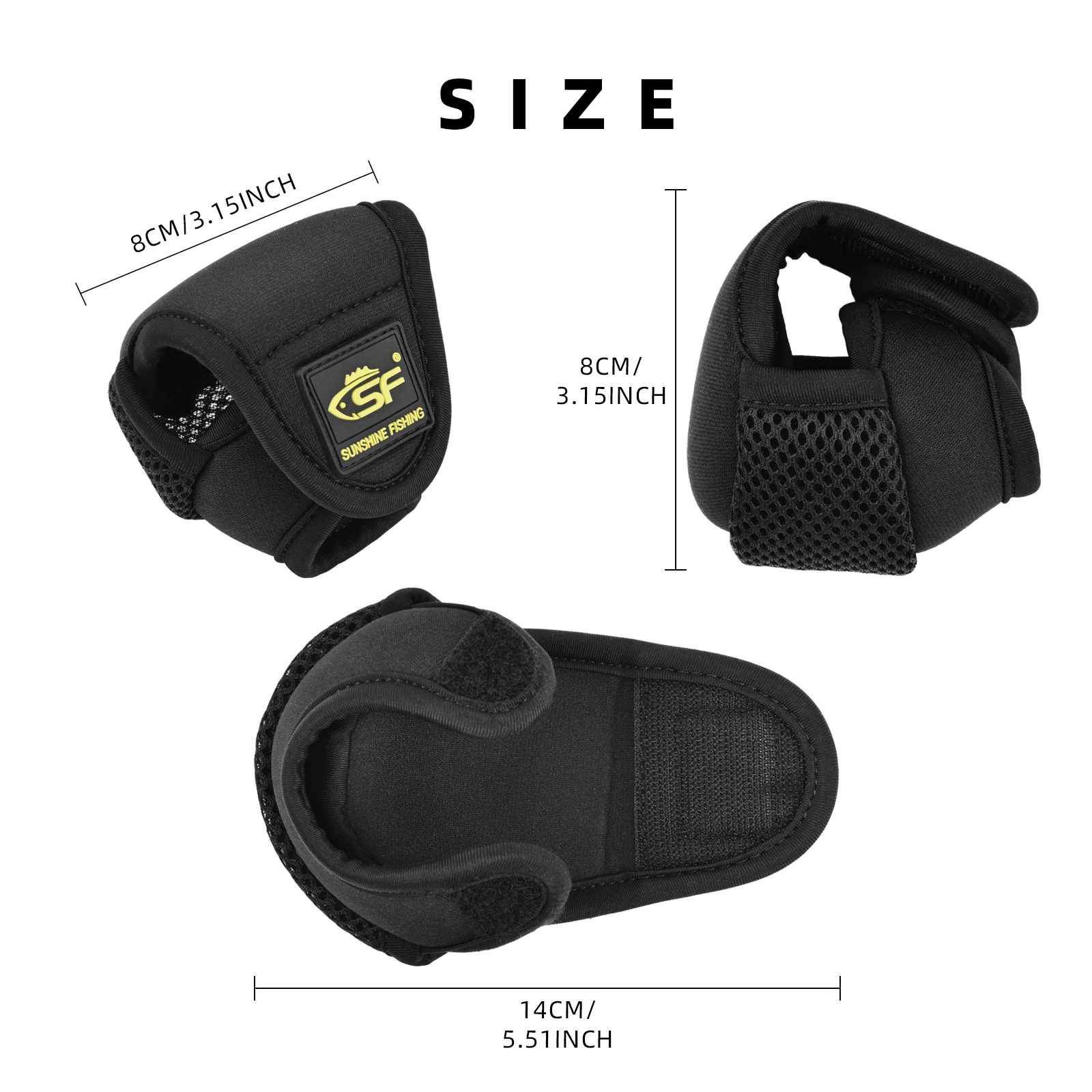 SF 1PCS Low Profile Casting Baitcast Reels Cover Case Reel Pouch Glove for Fits 50 100 200 250-Series Baitcaster