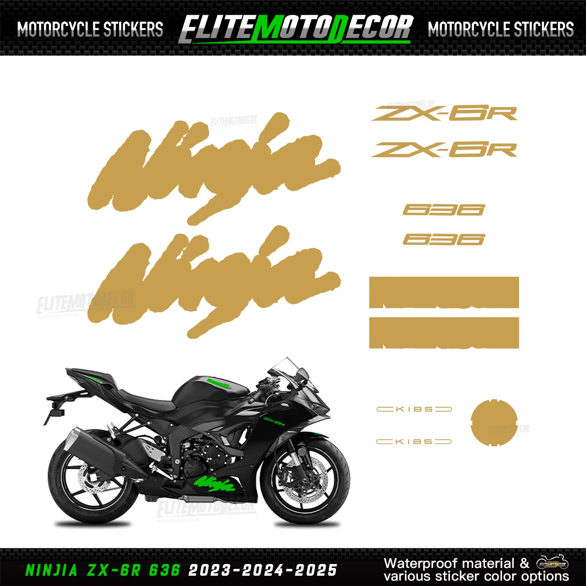 カワサキ ZX-6R フルフェアリング ステッカー 2023-2025