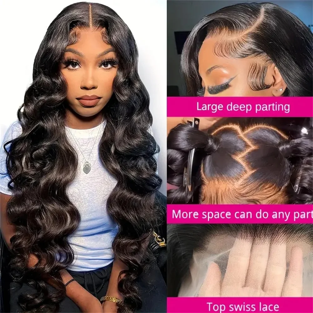 Wig rambut manusia renda depan 13x4 gelombang tubuh 38 inci 13x6 HD Wig Lace Frontal Wig Remy Brasil dijual Wig penutupan 5x5