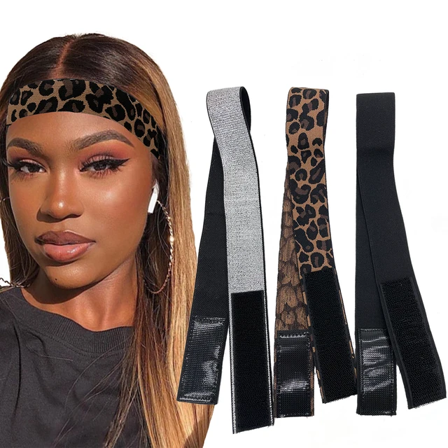 3-częściowa gumka do peruki Silvery Leopard Black Lace Melting Band do układania krawędzi Meling Lace Wig Band Regulowana opaska