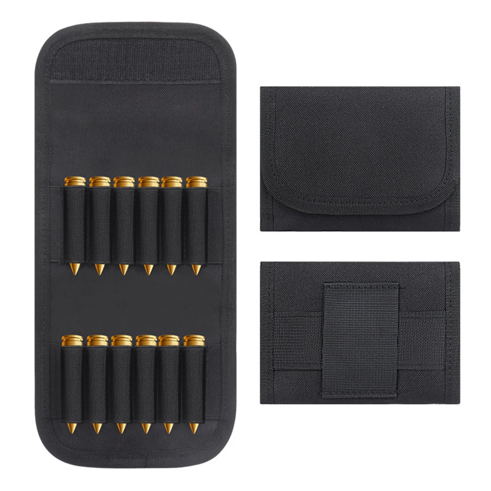 Fucile tattico 12 Custodia per munizioni rotonda Borsa per munizioni per fucile Molle Porta proiettile Accessori per cinture da caccia