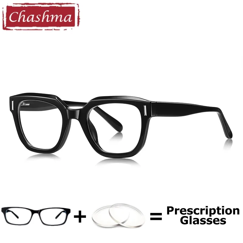 

Chashma Prescription Glasses Women Retro Fashion TR90 Eyeglasses Frames Eyewear Spring Hinge Myopia or Reading Men Spectacles