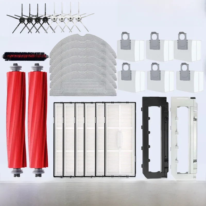 Accessoires pour Roborock S7 MaxV Ultra S7 pro ultra, brosse latérale principale, vadrouille, filtre Hepa, sac à poussière, robot aspirateur