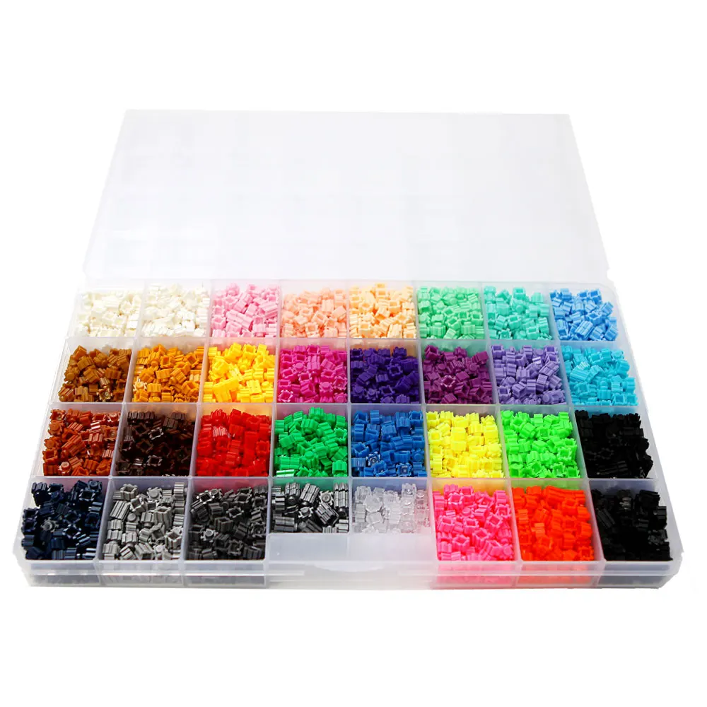 Deform block 8mm large capacity refillable mini-draft set 3000 PCs 5200 PCs 800 PCs 100 kinds toys Diform block house cock play