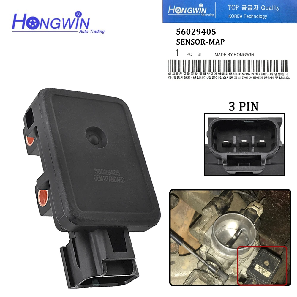 Czujnik ciśnienia bezwzględnego czujnik MAP dla jeepa Grand Cherokee Wrangler Dodge Dakota Ram 1500 2500 3500 56029405 22591030 — zdjęcie 6