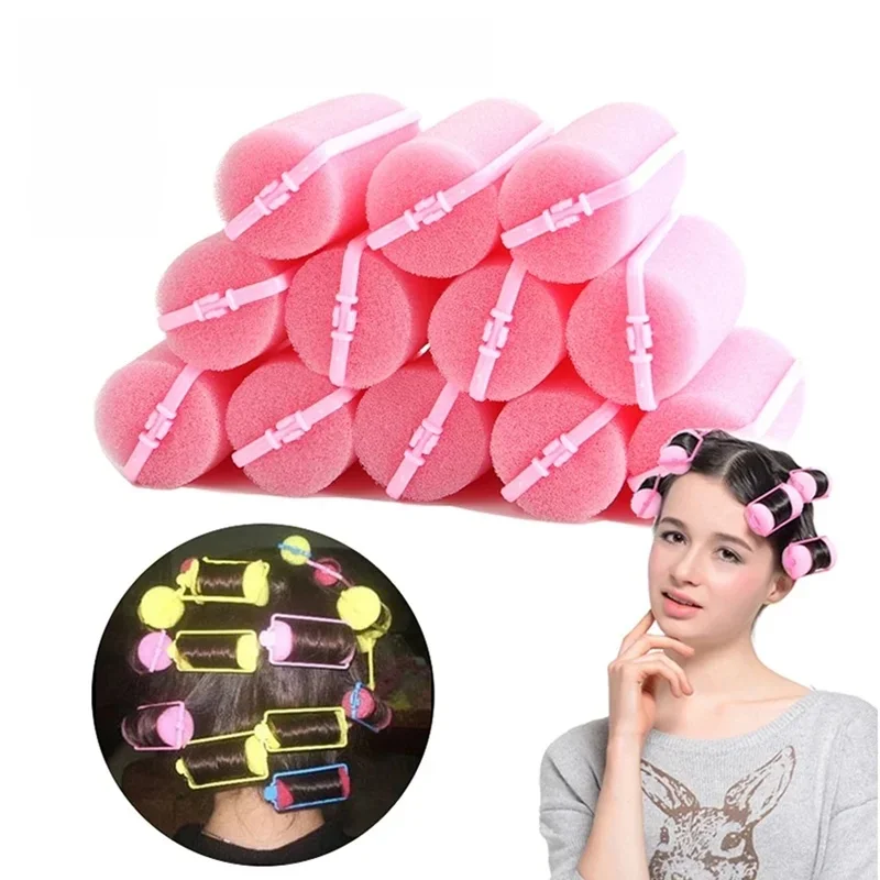 12 pièces/lot éponge mousse bigoudis doux ménage bricolage style bigoudis coussin rouleaux voyage Salon style outils de coiffure