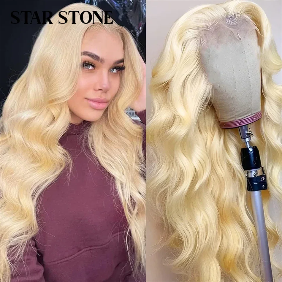 Perruque Lace Front Wig 613 naturelle, cheveux humains, couleur blonde, 13x4/13x6, pre-plucked, en vente