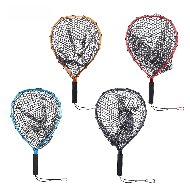 TAIYU-Filets de pêche portables ultralégers en alliage d'aluminium et silicone, filet d'atterrissage pour la pêche à la mouche