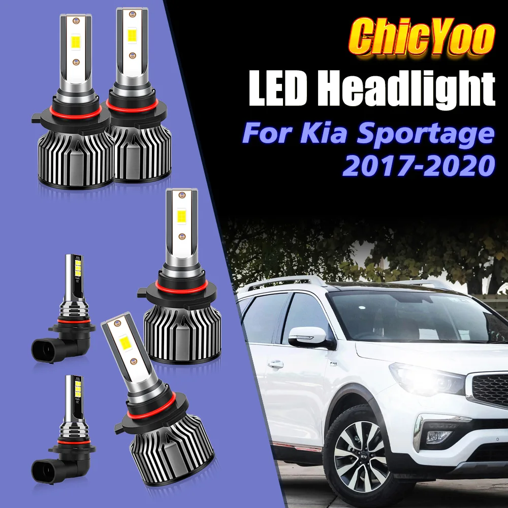 

45000LM Canbus LED Car Headlights 450W Auto Turbo Lamps 6000K White 12V Fog Lights For Kia Sportage 2017 2018 2019 2020