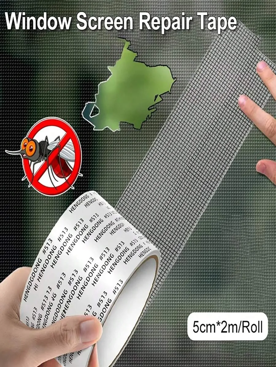 1 Roll Mosquito Net Repair Tape, Screen Repair Tape, Mesh Window Repair Sheets, Screen Window Repair Tape, Self-Adhesive Mesh