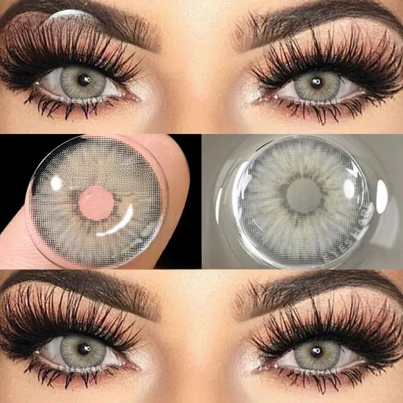 EYESHARE 1 paire de lentilles de contact de couleur pour les yeux lentilles de contact grises yeux lentilles pour les yeux bleus Contacts noirs