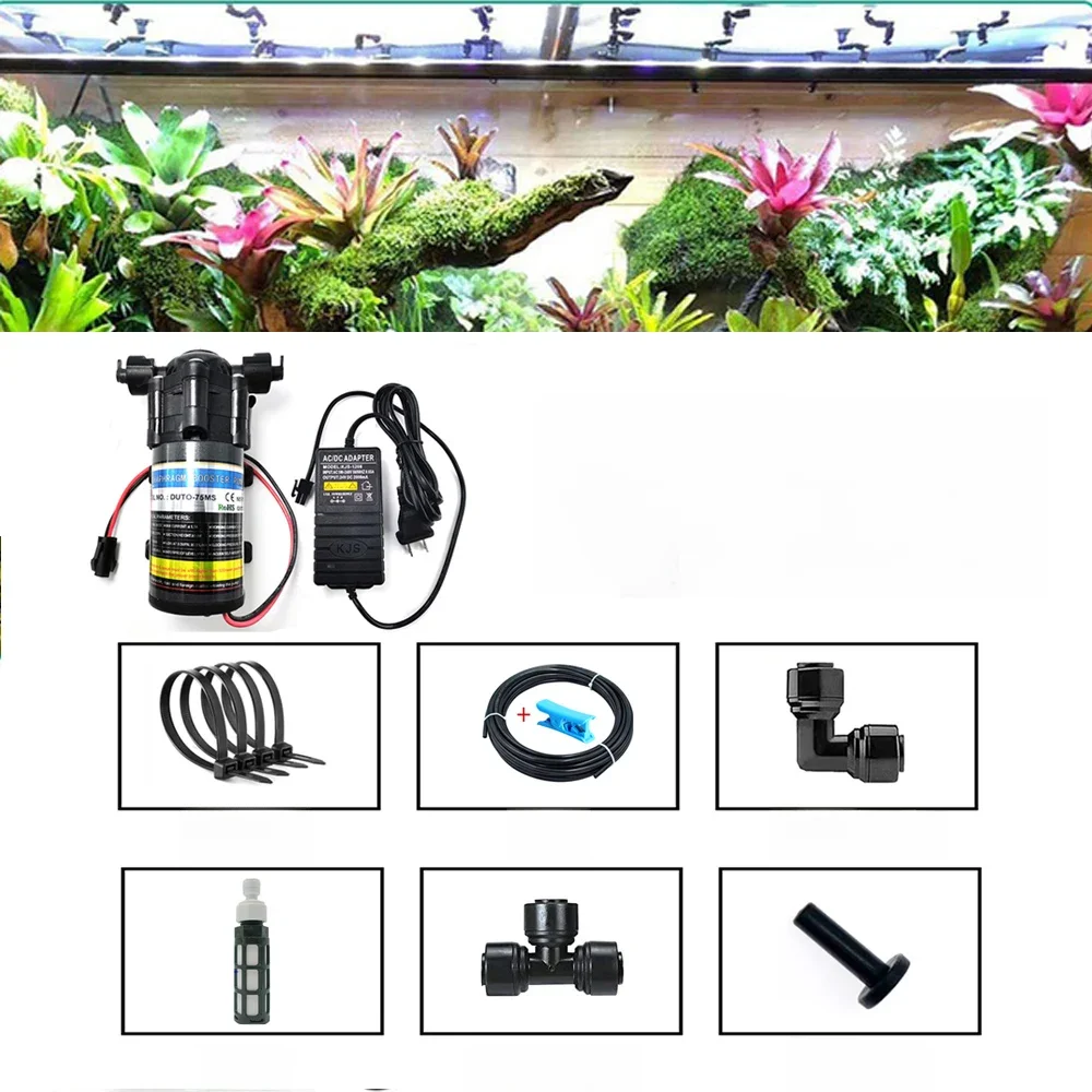 Reptiel vernevelingssysteem Terrarium Mister voor kameleon schildpad hagedis luchtbevochtiger regenwoud tankspray binnenbewateringssysteem - afbeelding 2