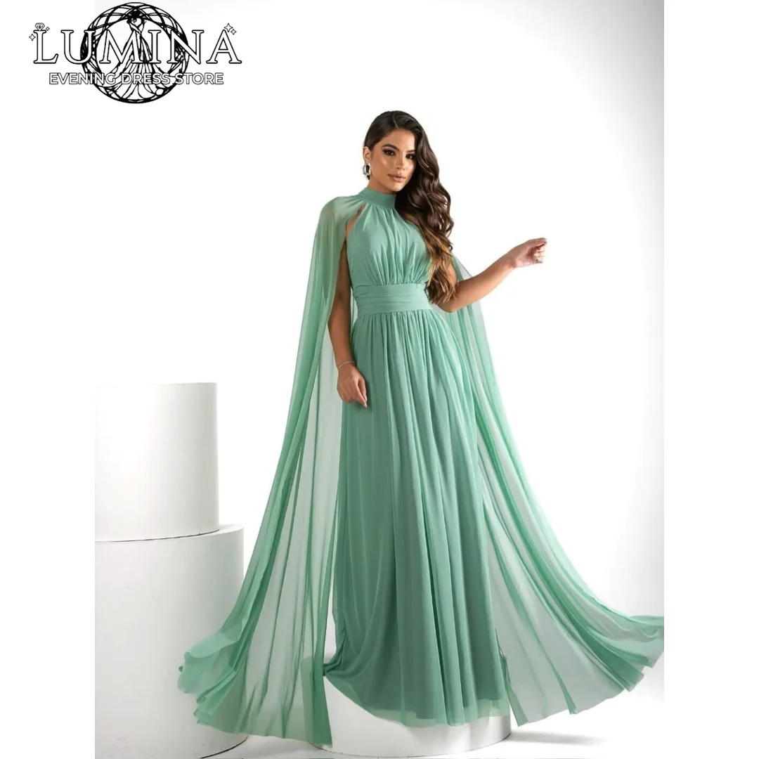 

Lumina Line A Evening Dresses Woman Elegant Wedding Guest Dresses for Special Occasions Women's Wedding Party Attire Ribbon 2026