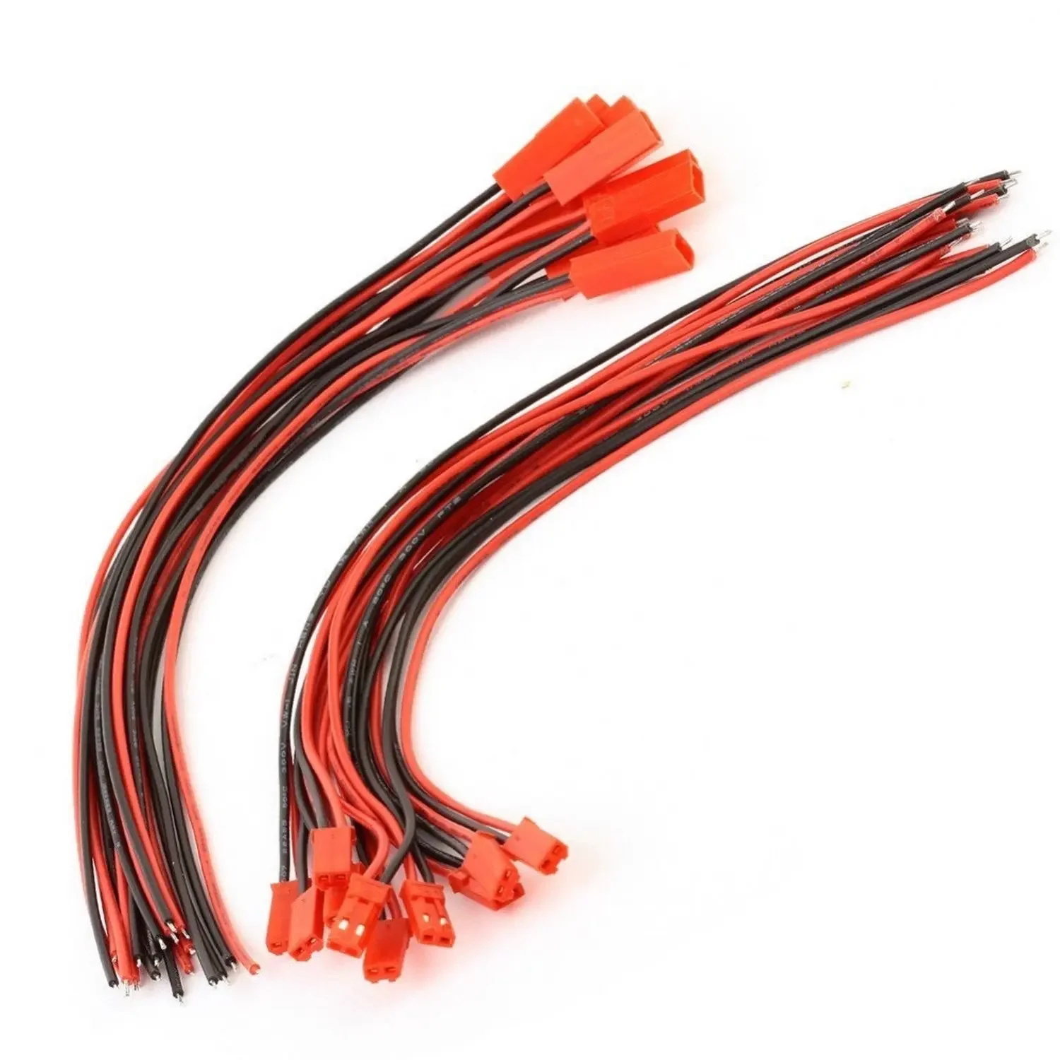 PACK 10 JST STECKER MIT KABEL (5 WEIBLICHE + 5 MÄNNLICHEN)