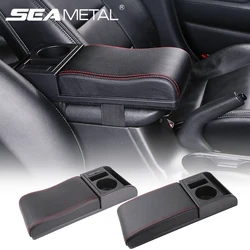 SEAMETAL Car Armrest Box Extender Elbow Support Universal Auto Arm Rest with USB Charging Ports Cup Holder Adjustable Length