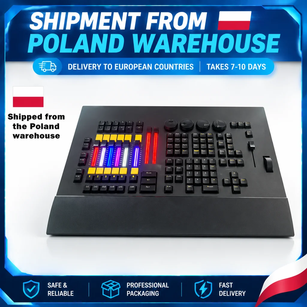 Black Horse Wing Professioneller DMX512 Beleuchtungscontroller Laptop Bühnenkonsole mit Flightcase für DJ Moving Head LED Par Bühnenshow