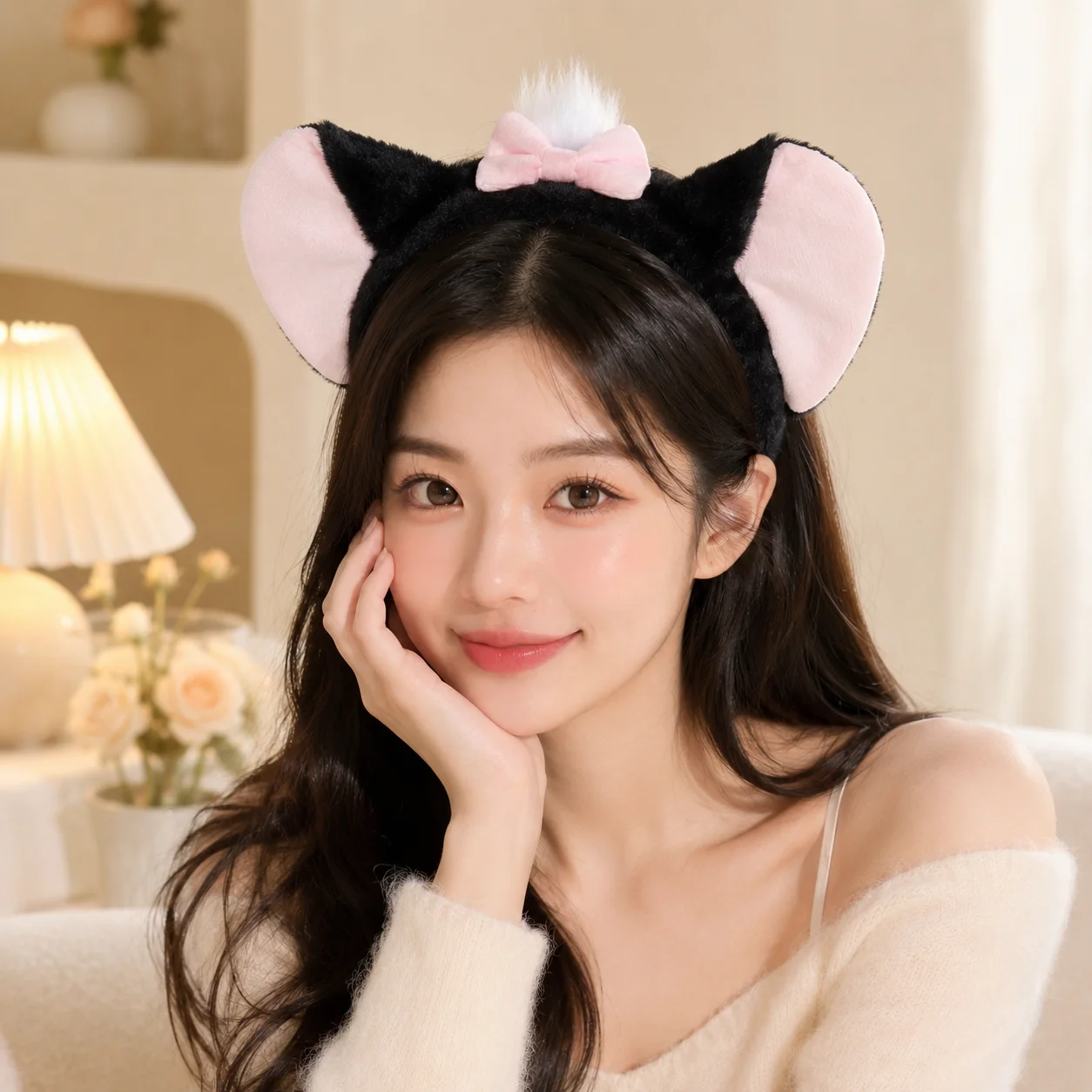 Pink Plush Animal Big-Ear Head - огляд і ціна Women Fashion Designer Dresses Photos