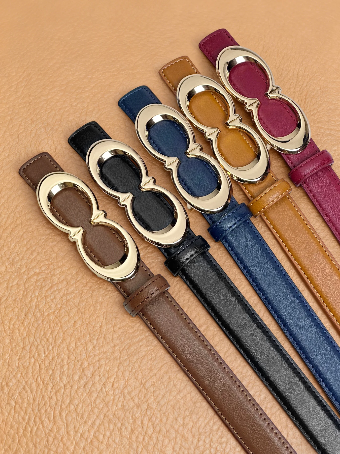 Sabuk Mewah Elegan untuk Wanita Aksesori Fashion Berkualitas Tinggi untuk Dipadukan dengan Celana Jeans dan Gaun