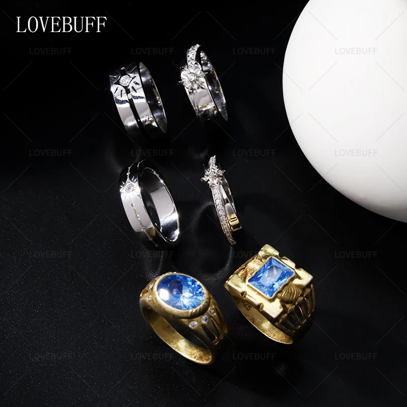 LOVEBUFF Love and Deepspace LAD Affinity 100 Ring Inspired 925 Silver Closed Band